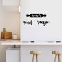 Wallity Mom's Secret Recipe Escultura de Pared de Metal Negro (3 Piezas)